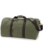 Quadra Vintage Canvas Weekender mit Schultergurt, Sahara 58 x 30 x 30 cm, QD613 – Vintage Militaire Vert