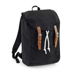 Quadra Vintage Rucksack aus Baumwoll-Canvas, Black 26 x 45 x 16.5 cm, QD615 – Bild 3