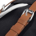 Quadra Vintage Rucksack aus Baumwoll-Canvas, Black 26 x 45 x 16.5 cm, QD615 – Bild 7