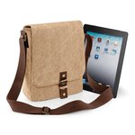 Quadra Vintage Canvas Tablet Reporter Umhängetasche, Sahara 23 x 28 x 7 cm, QD624 – Bild 3