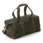Quadra Sac de voyage en toile cirée avec détails en cuir, Black 48 x 26 x 24 cm, QD650 – image 3