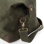 Quadra Waxed Canvas Reisetasche mit Lederakzenten, Black 48 x 26 x 24 cm, QD650 – Bild 4
