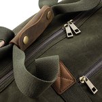 Quadra Waxed Canvas Reisetasche mit Lederakzenten, Black 48 x 26 x 24 cm, QD650 – Bild 5