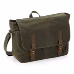 Quadra Heritage Waxed Canvas Messenger Tasche – Black