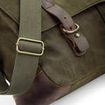 Quadra Heritage Waxed Canvas Messenger Tasche, Desert Sand 34 x 26 x 12 cm, QD653 – Bild 3