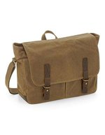 Quadra Heritage Waxed Canvas Messenger Tasche, Desert Sand 34 x 26 x 12 cm, QD653 – Deserto Sabbia