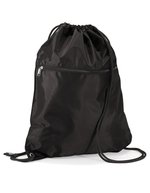 Quadra Wasserabweisender Gymsac mit Reißverschluss – Black