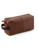 Quadra NuHide® Waschbeutel in Leder-Optik – Tan