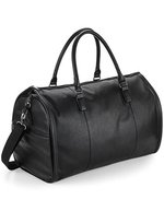 Quadra Vollnarbenleder-Optik Weekender mit Schuhfach, Black 54 x 33 x 29 cm, QD880 – Bild 2