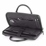 Quadra Borsa Laptop Slimline in similpelle NuHide®, Black 41 x 30 x 7 cm, QD892 – immagine 4
