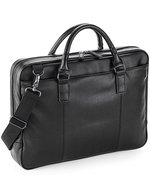 Quadra Slimline Laptop Tasche aus NuHide® Kunstleder – Black