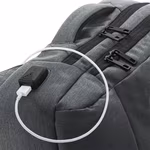 Quadra Convertible Backpack with USB Charging Port, Black 30 x 42 x 14 cm, QD990 – image 7