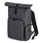 Quadra Roll-Top Rucksack mit USB-Anschluss, Black 31 x 45 x 17 cm, QD995 – Bild 3