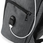 Quadra Roll-Top Rucksack mit USB-Anschluss, Black 31 x 45 x 17 cm, QD995 – Bild 5
