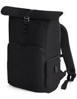 Quadra Roll-Top Rucksack mit USB-Anschluss – Black