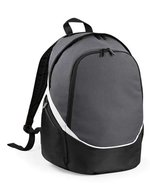 Quadra Sport-Rucksack mit Feucht-Fach und Fächern in – Graphite Grey/Black/White