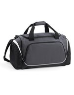 Quadra Geräumige Sporttasche mit Schuhfach, Black/Light Grey 62 x 32 x 30 cm, QS270 – Graphite Grey/Black/White