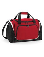 Quadra Pro Team Sporttasche mit Schuhfach, Black/Light Grey 48 x 30 x 27 cm, QS277 – Classic Red/Black/White