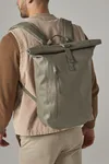 Quadra Waterproof Roll-Top Bag made of Recycled Material, Natural Stone 44 x 28 x 14 cm, QS573 – image 2