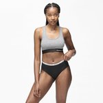 Reebok Sport Top Corto "Simone" con schienale a vogatore, Grey Marl XS, RBK9489 – Bild 1