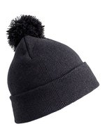 Result Winter Essentials Pom Pom Beanie aus schwerem Polyacryl – Black