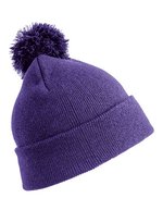 Result Winter Essentials Pom Pom Beanie aus schwerem Polyacryl, Bottle One Size, RC028 – Viola