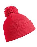 Result Winter Essentials Pom Pom Beanie aus schwerem Polyacryl, Bottle One Size, RC028 – Rosso