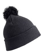 Result Winter Essentials Junior Pom Pom Beanie aus Polyacryl – Black
