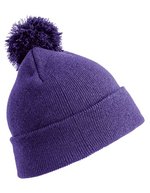 Result Winter Essentials Junior Pom Pom Beanie aus Polyacryl, Black One Size, RC028J – Viola