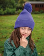 Result Winter Essentials Junior Pom Pom Beanie aus Polyacryl, Black One Size, RC028J – Bild 4