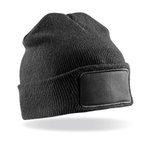 Result Winter Essentials Double Knit Thinsulate™ Mütze mit Druckerpatch, Black One Size, RC034 – Bild 3