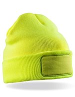 Result Winter Essentials Double Knit Thinsulate™ Mütze mit Druckerpatch – Fluorescent Yellow