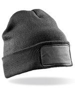 Result Winter Essentials Double Knit Thinsulate™ Mütze mit Druckerpatch – Grey