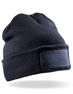 Result Winter Essentials Double Knit Thinsulate™ Mütze mit Druckerpatch – Navy