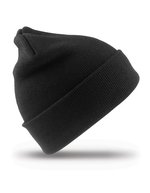 Result Winter Essentials Wollene Skimütze mit doppelter Verarbeitung – Black