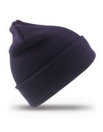 Result Winter Essentials Wollene Skimütze mit doppelter Verarbeitung – Navy