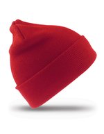 Result Winter Essentials Wollene Skimütze mit doppelter Verarbeitung – Red