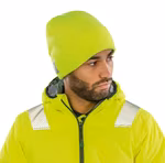 Result Winter Essentials Thinsulate™ Wollige Ski Mütze Schwarz, Fluorescent Yellow One Size, RC33 – Bild 4