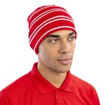 Result Winter Essentials Wendbarer Beanie mit Kontraststreifen, Lime/Grey One Size, RC354 – Bild 1