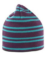 Result Winter Essentials Wendbarer Beanie mit Kontraststreifen, Lime/Grey One Size, RC354 – Plum/Turquoise/Grey