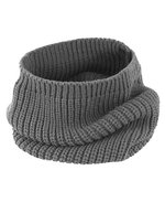 Result Winter Essentials Whistler Snood Hood aus Grobstrick – Heather Grey Fleck