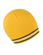 Result Winter Essentials National Beanie mit Kontraststreifen – Gold/Green/White