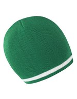 Result Winter Essentials National Beanie mit Kontraststreifen, Black/White One Size, RC368 – Kelly Green/White
