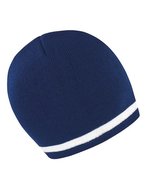 Result Winter Essentials National Beanie mit Kontraststreifen, Black/White One Size, RC368 – Navy/White