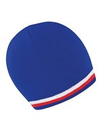 Result Winter Essentials National Beanie mit Kontraststreifen, Black/White One Size, RC368 – Royal/White/Red