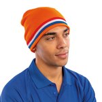 Result Winter Essentials National Beanie mit Kontraststreifen, Black/White One Size, RC368 – Bild 6