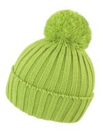 Result Winter Essentials HDi Quest Grobstrickmütze mit Bommel – Lime