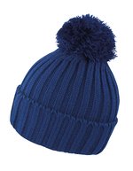 Result Winter Essentials HDi Quest Grobstrickmütze mit Bommel – Navy