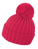 Result Winter Essentials HDi Quest Grobstrickmütze mit Bommel, Royal One Size, RC369 – Raspberry