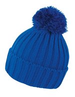 Result Winter Essentials HDi Quest Grobstrickmütze mit Bommel – Royal